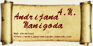 Andrijana Manigoda vizit kartica
